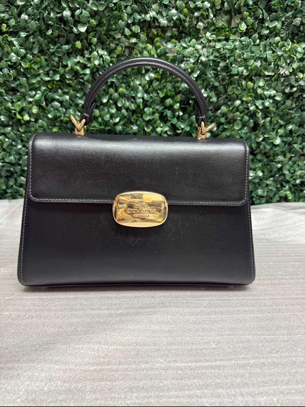 Coach Black Eliza Top Handle Bag